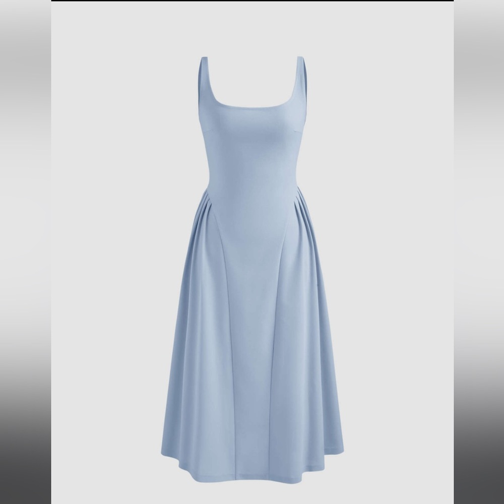 Elegant Blue Midi Dress